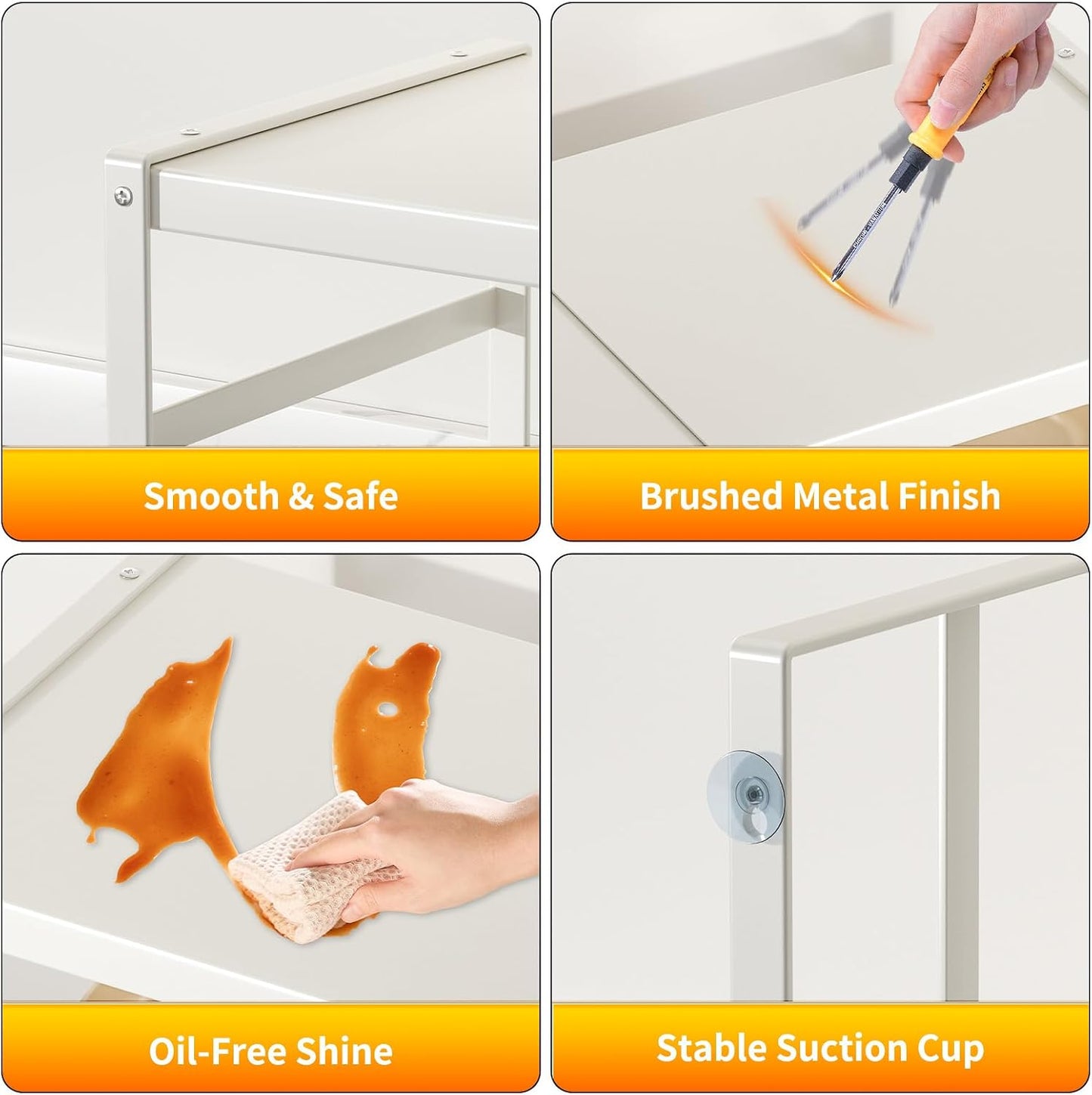 Expandable Kitchen Organizer Shelf, Cabinet Countertop Shelves