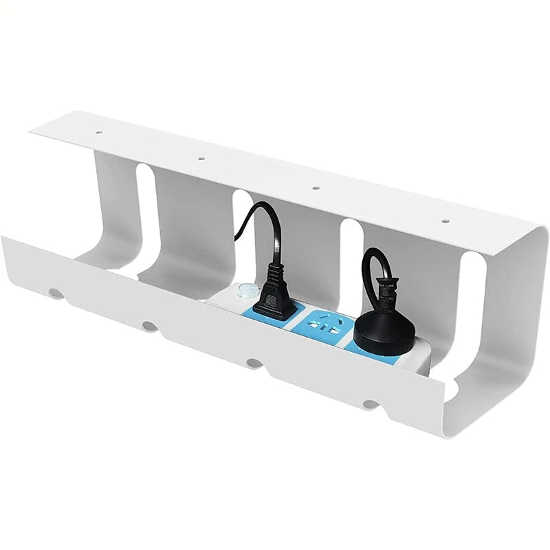 Under Desk Cable Management Tray No Drill Steel Desk Cable Management Tray with Wire Organizer and Desk Cord Organizer