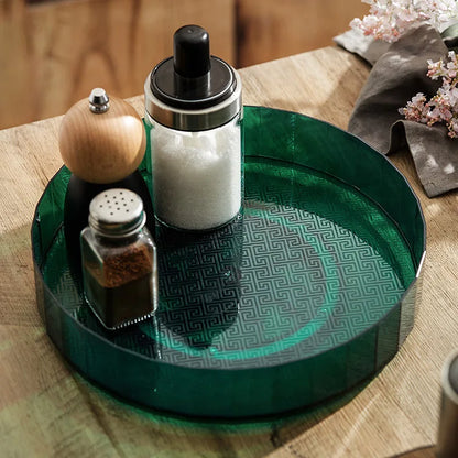 Rotating Storage Rack Kitchen Countertop Multifunctional Tray Spice Storage Rack Home Desktop