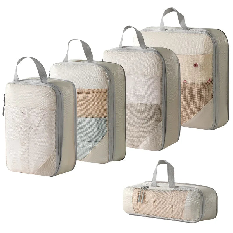 3/5 Pcs Set Travel Bag Organizer Clothes Luggage Travel Organizer Blanket Shoes Organizers Bag Suitcase Pouch Packing Cubes