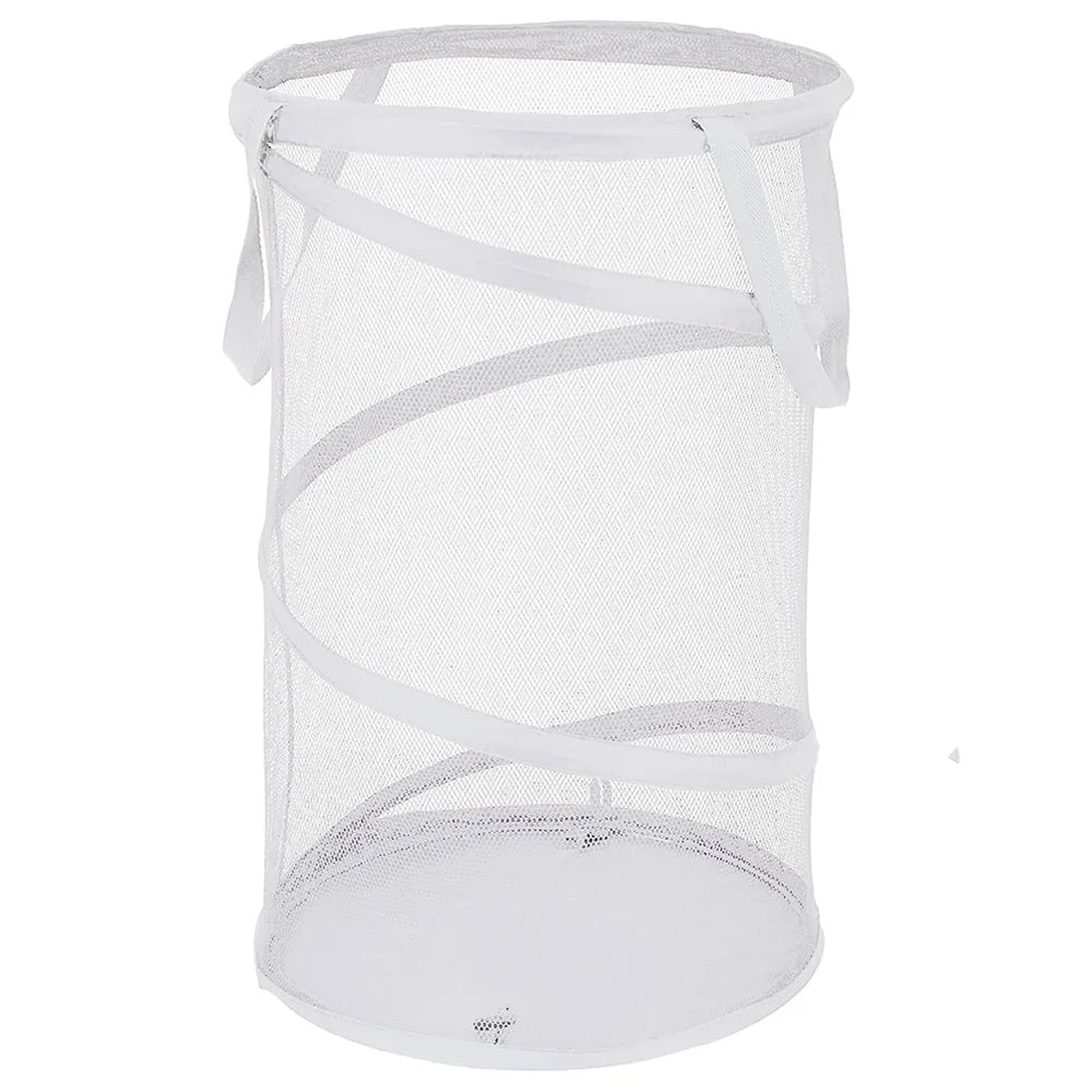 Mesh Popup Laundry Hamper Collapsible Laundry Basket Extra Large Capacity Foldable Clothing Storage Basket with Handles