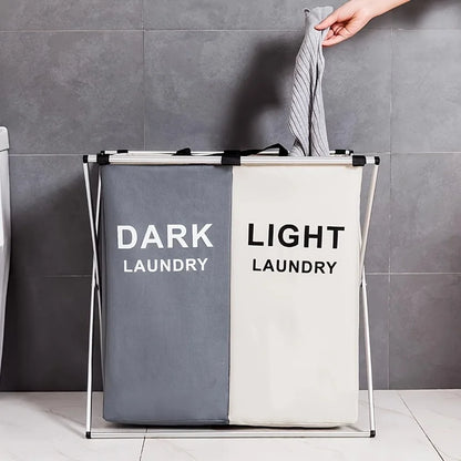 Large Capacity Foldable Sorting Laundry Basket, Folding Storage Basket, Suitable for Bedroom, Laundry Room, Bathroom, School, Ho