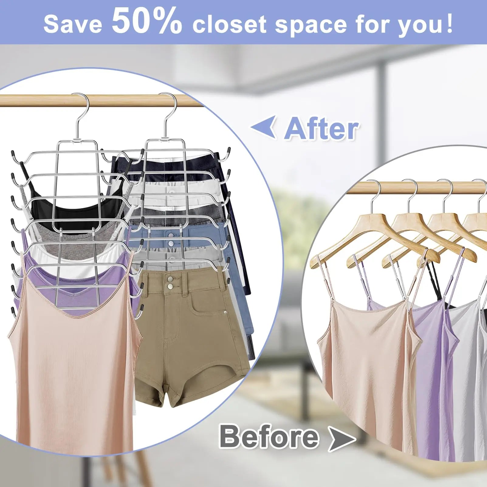 360° Rotating Metal Hanger Wardrobe Organizer and Storage Lingerie Hanger Suitable for Camisole Bra Belt Swimsuit Underwear