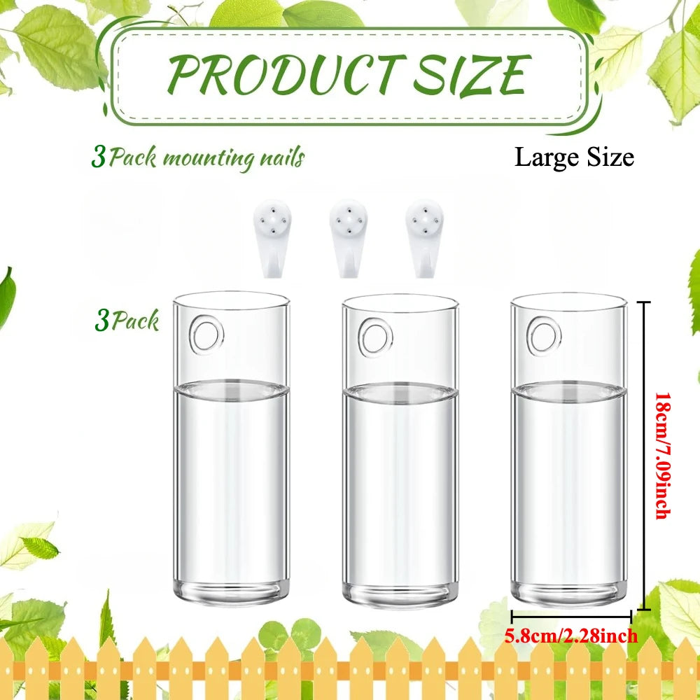 3/6Pack Wall Hanging Glass Planters Plant Terrarium Holders Wall Hanging Transparent Planter Garden Living Room Wall Decor