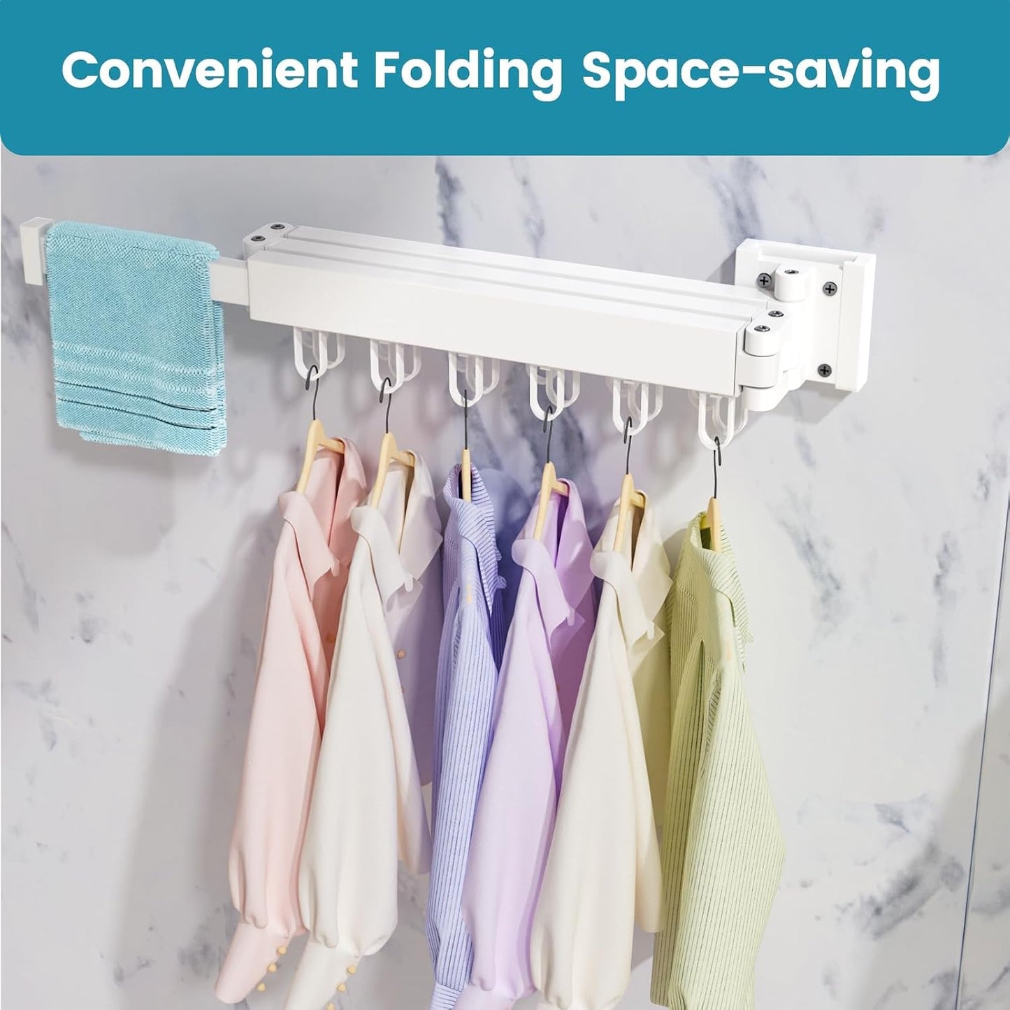 Clothes Drying Rack Wall Mounted, Laundry Drying Rack Collapsible