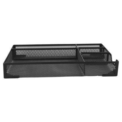 5 Grids Metal Mesh Drawer Organizer Tray Multipurpose Space Saving Desk Organizer Storage Basket for Home Study Room