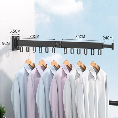 Retractable Wall-Mounted Drying Rack – Space-Saving Foldable Laundry Solution