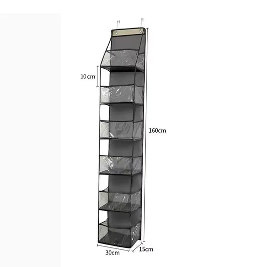 Over the Door Organizer Storage 5 Shelf Hanging Door Organizer with 5 Large Capacity Pockets for Bedroom Bathroom 1Pcs