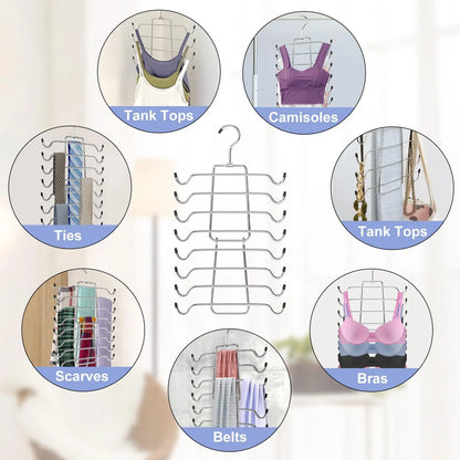 360° Rotating Metal Hanger Wardrobe Organizer and Storage Lingerie Hanger Suitable for Camisole Bra Belt Swimsuit Underwear