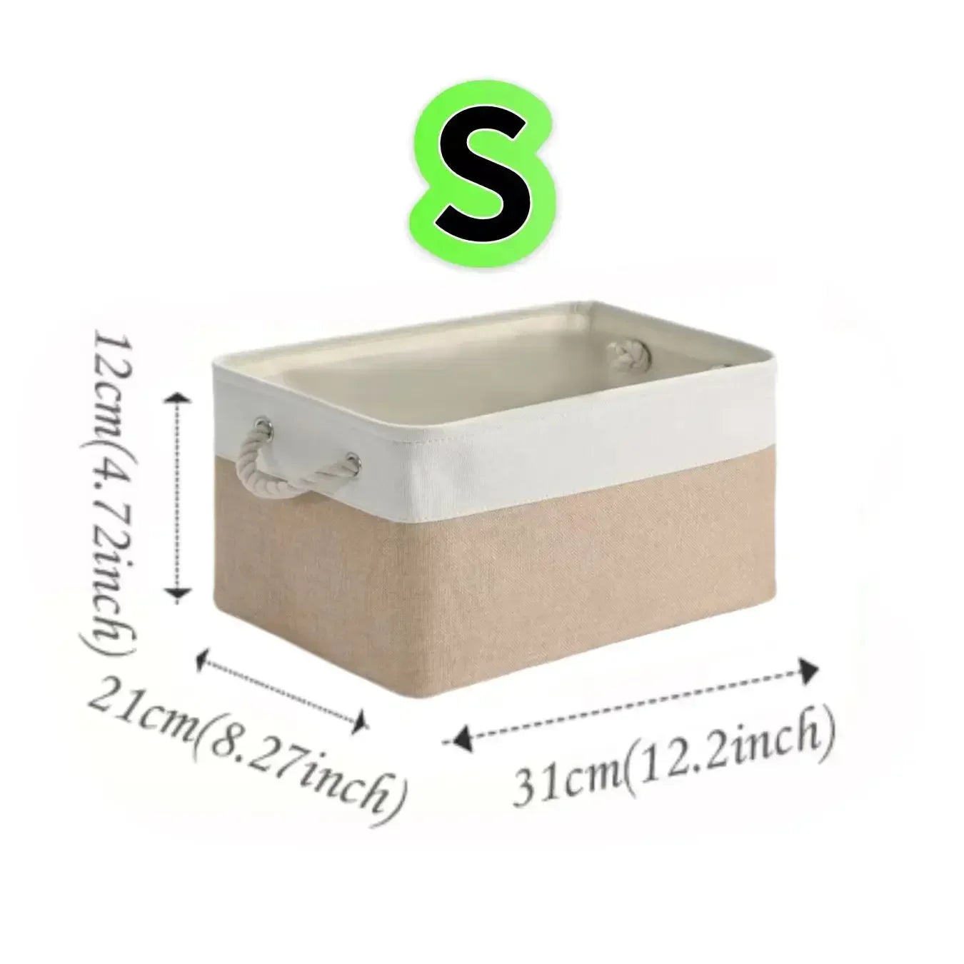 Folding Linen Storage Box with Handles Space-Saving Cube Organizer Basket for Home Supplie Baby Toys Clothes Books Organizer