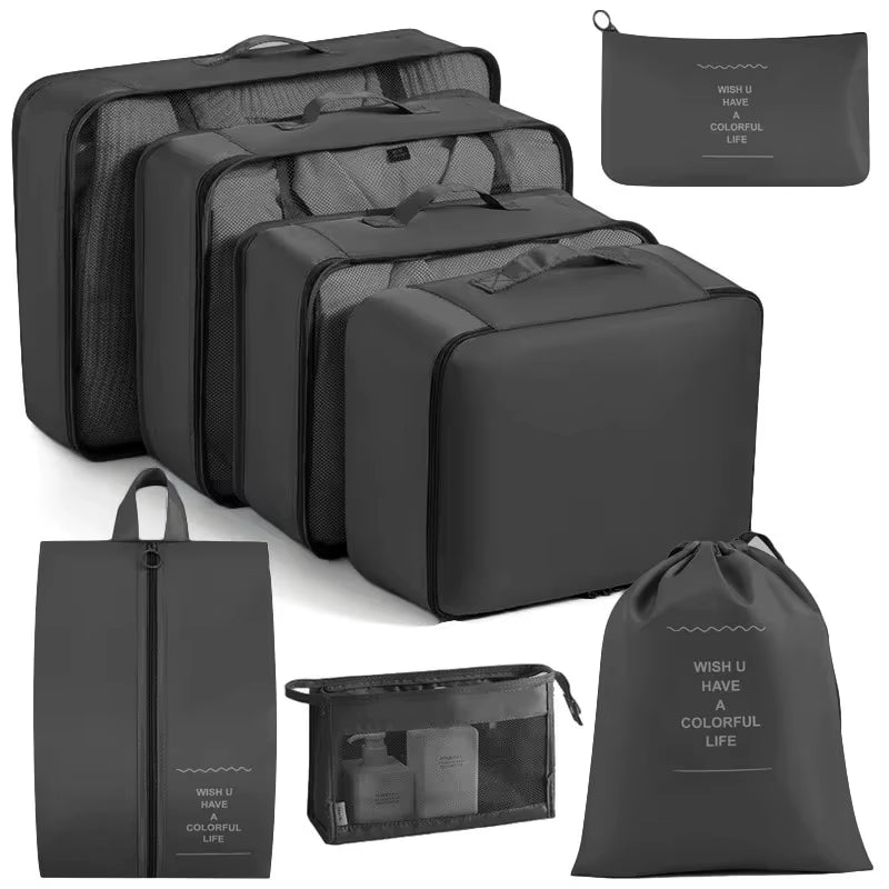 6/8Pcs Set Travel Bag Organizer Clothes Luggage Travel Organizer Blanket Shoes Organizers Bag Suitcase Pouch Packing Cubes