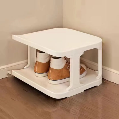 Removable Vertical Shoe Rack 2-8 Layers Saving Space Layered Shoe Cabinets Anti-Drop Stackable Shoes Storage Organizer Doorway