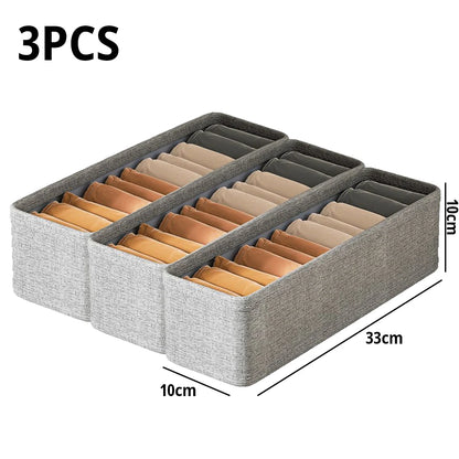 Drawer Style Underwear Socks Storage Box Folding Washable Storage Basket Wardrobe Closet Organizer Box for Socks Underwear Tie