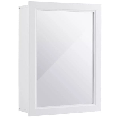 Costway room Mirror Cabinet Wall Mounted Kitchen Medicine Storage Adjustable Shelf