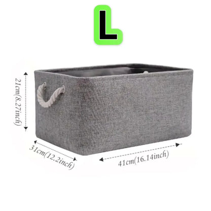 Folding Linen Storage Box with Handles Space-Saving Cube Organizer Basket for Home Supplie Baby Toys Clothes Books Organizer