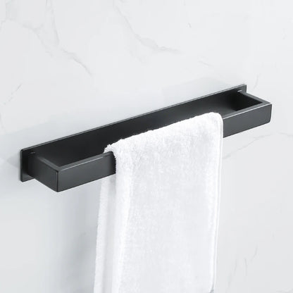 Strong Adhesive Bathroom Towel Rack Stainless Steel Bath Towel Hanger Wall Mounted Kitchen Hand Towel Holder No Drill