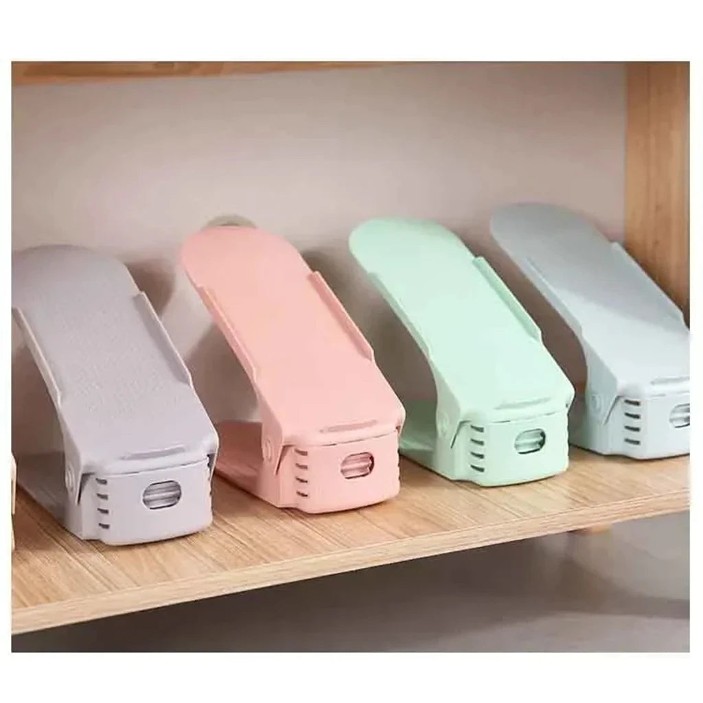 1Pcs Adjustable Shoe Rack Organizer Shoe Slot Space Saver Double-Layer Shoe Rack Organization Shoes Storage Rack Shoe Box