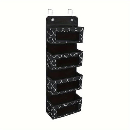 1Pc 4-Tier Door Hanging Organizer Mounted Storage Rack, Large Capacity over Door Hanging Storage Box for Storing Cosmetics, Toys