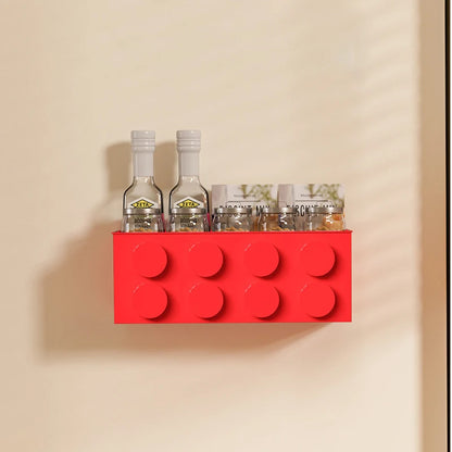 1/4Pc Magnetic Storage Box Kitchen No-Drill Refrigerator Storage Door Rack Building Block Wall Mounted Organizer Decor Holder