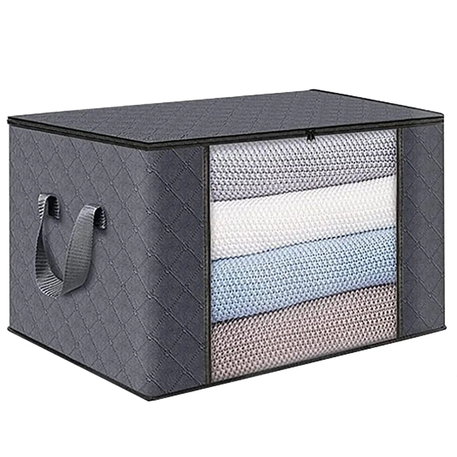 3 Pack under Bed Storage Container Organizer Large Capacity under Bed Clothes Storage Box Foldable Storage Bag with Clear Window