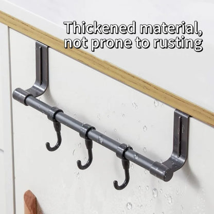Towel Rack over Door Stainless Steel Towel Bar Storage Organizer Bathroom Kitchen Cabinet Door Hanging Towel Rack