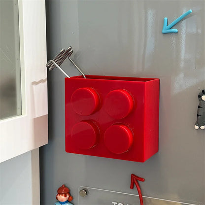 1/4Pc Magnetic Storage Box Kitchen No-Drill Refrigerator Storage Door Rack Building Block Wall Mounted Organizer Decor Holder