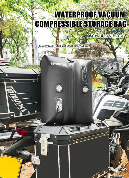 Waterproof Outdoor Vacuum Compression Bags Camping Travel Clothing Storage Bags Space-Saver Organizer for Riding Hiking Trips
