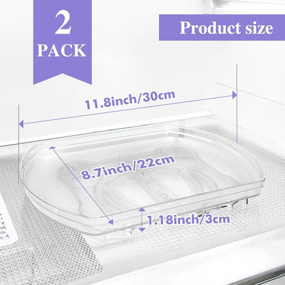 360° Rotating Lazy Susan Turntable Organizer - Versatile 11.8" x 8.7" Rectangular Storage Solution for Refrigerator, Cabinet, Pantry, and Kitchen Countertop