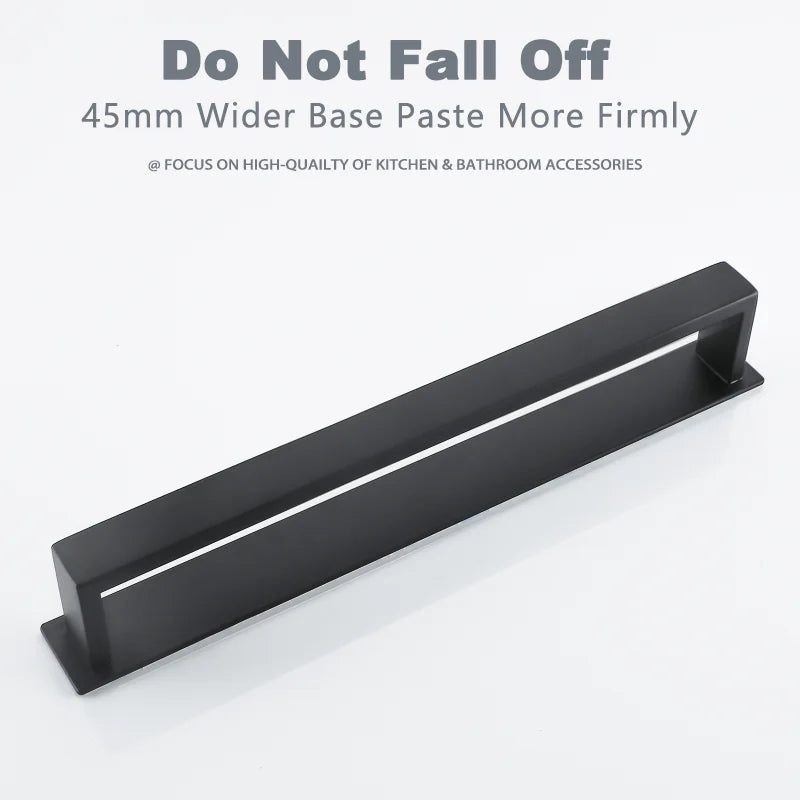 Strong Adhesive Bathroom Towel Rack Stainless Steel Bath Towel Hanger Wall Mounted Kitchen Hand Towel Holder No Drill