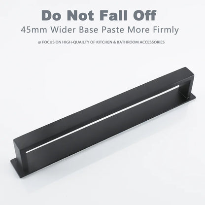 Strong Adhesive Bathroom Towel Rack Stainless Steel Bath Towel Hanger Wall Mounted Kitchen Hand Towel Holder No Drill