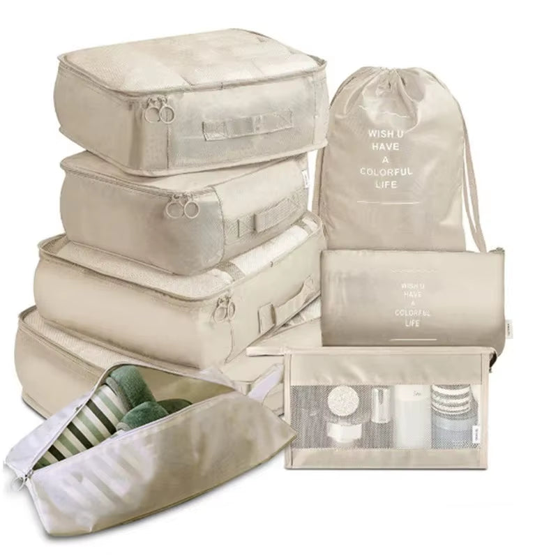 6/8Pcs Set Travel Bag Organizer Clothes Luggage Travel Organizer Blanket Shoes Organizers Bag Suitcase Pouch Packing Cubes