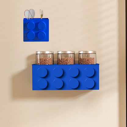 1/4Pc Magnetic Storage Box Kitchen No-Drill Refrigerator Storage Door Rack Building Block Wall Mounted Organizer Decor Holder