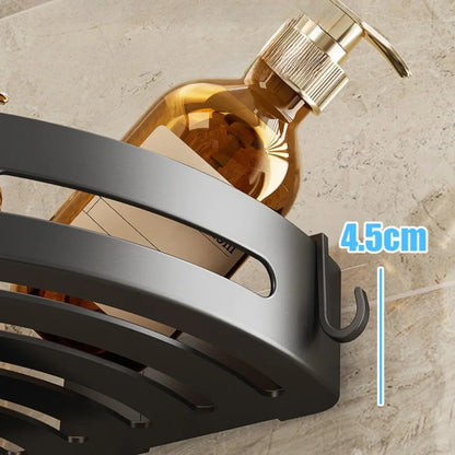 Punch Free Wall Mounted Bathroom Shelf No Drill Shower Shelf Kitchen Storage Organizer Shampoo Rack Makeup Storage Organizer