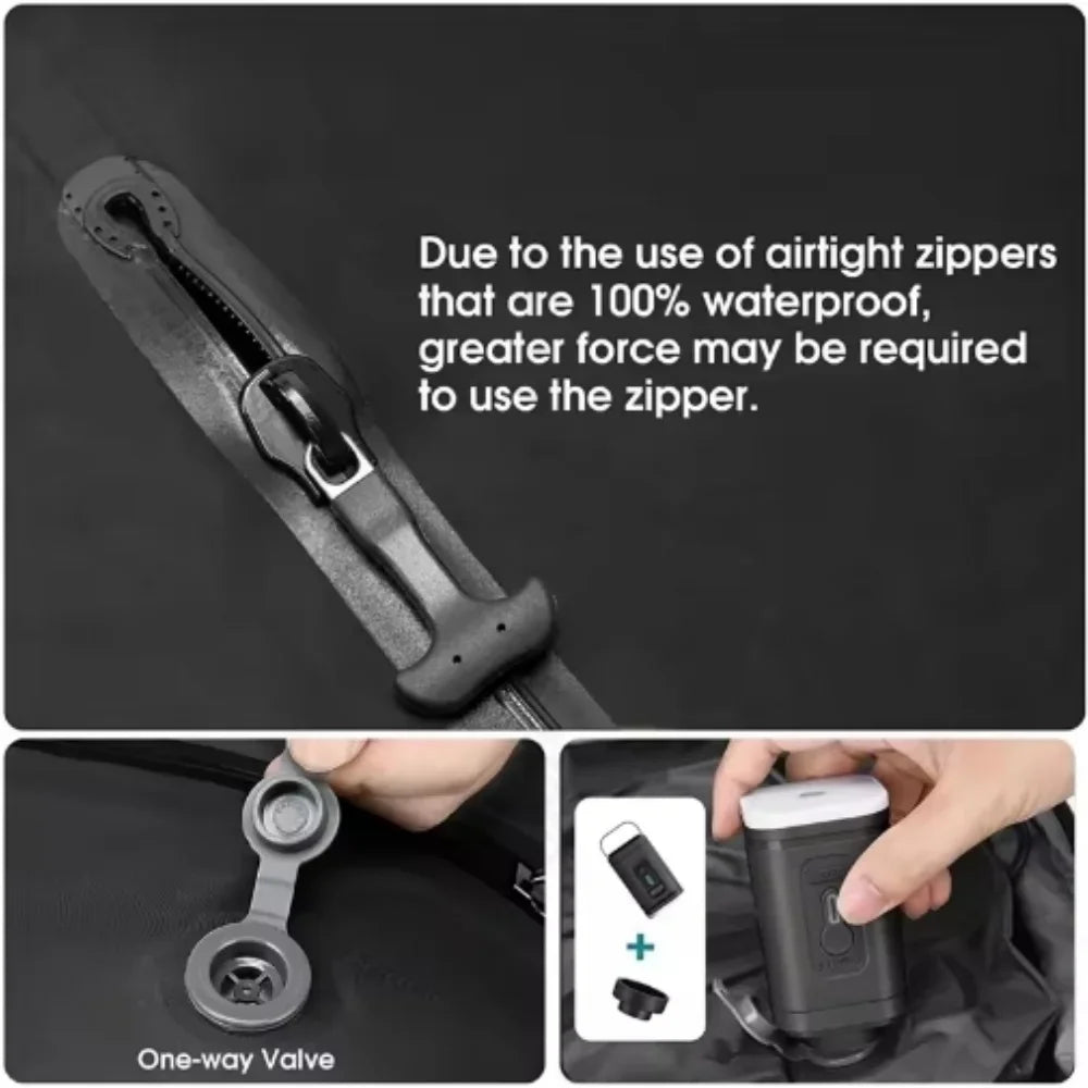 Vacuum Compression Bags for Camping,Travel Vacuum Clothing Storage Bags, Portable Space-Saver, Airtight Seal for Hiking Backpack