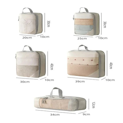 3/5 Pcs Set Travel Bag Organizer Clothes Luggage Travel Organizer Blanket Shoes Organizers Bag Suitcase Pouch Packing Cubes