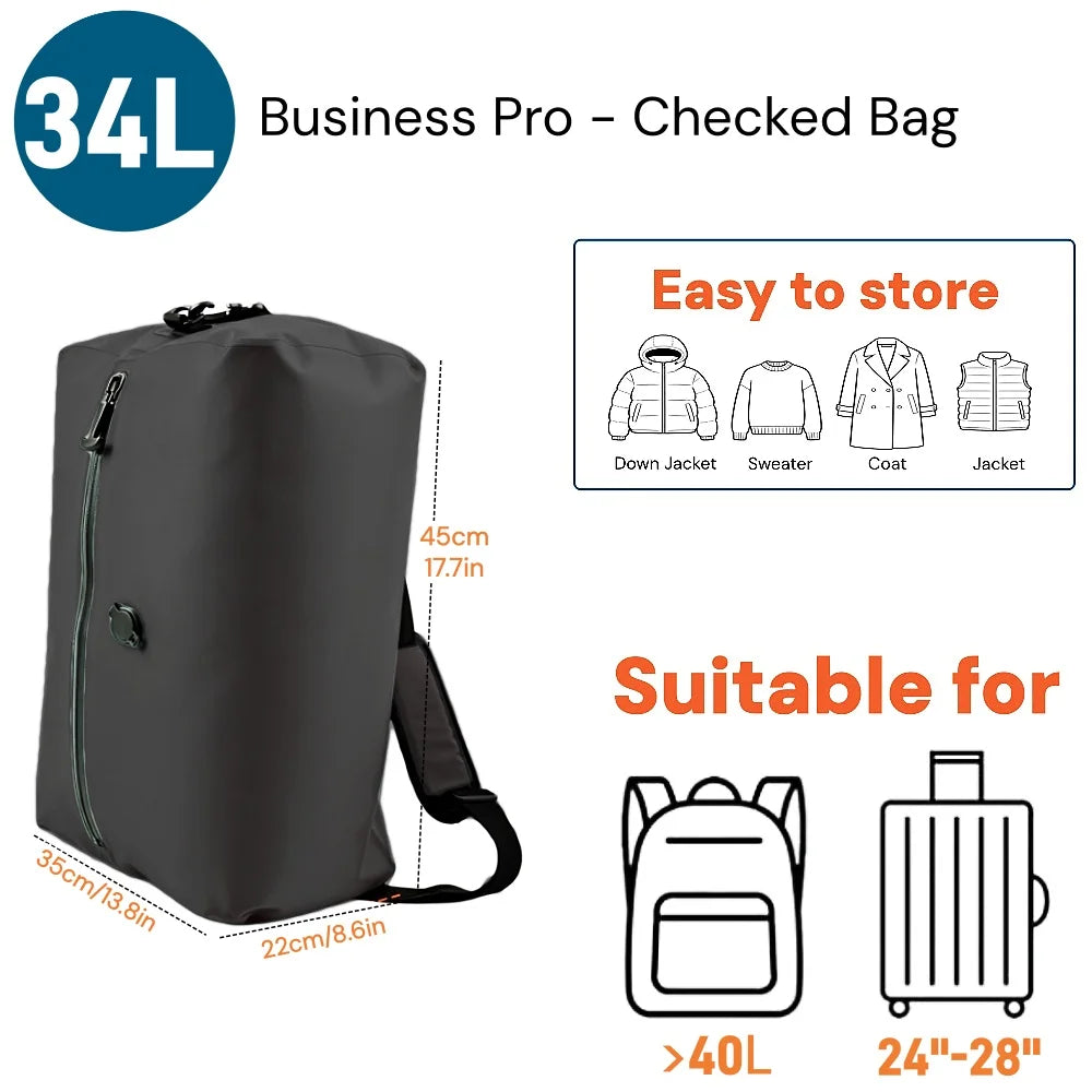Compression Vacuum Bags for Travel Essentials Gadgets, Space Saver Suitcase Luggage Organizer Traveling Duffle Bag for Clothes