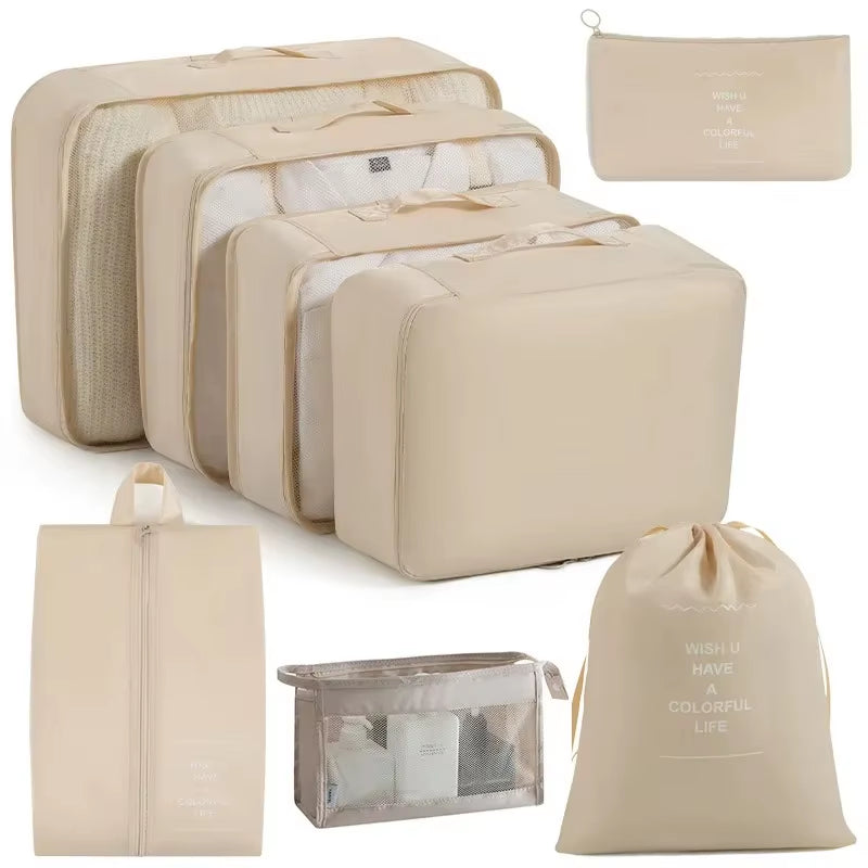 6/8Pcs Set Travel Bag Organizer Clothes Luggage Travel Organizer Blanket Shoes Organizers Bag Suitcase Pouch Packing Cubes