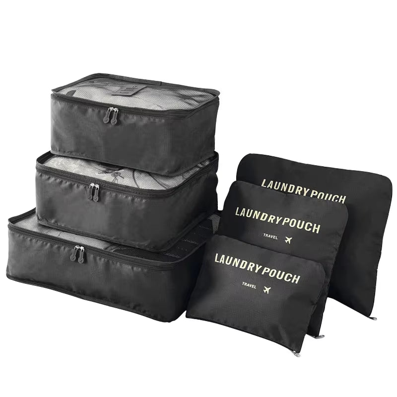 6/8Pcs Set Travel Bag Organizer Clothes Luggage Travel Organizer Blanket Shoes Organizers Bag Suitcase Pouch Packing Cubes