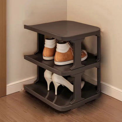 Removable Vertical Shoe Rack 2-8 Layers Saving Space Layered Shoe Cabinets Anti-Drop Stackable Shoes Storage Organizer Doorway