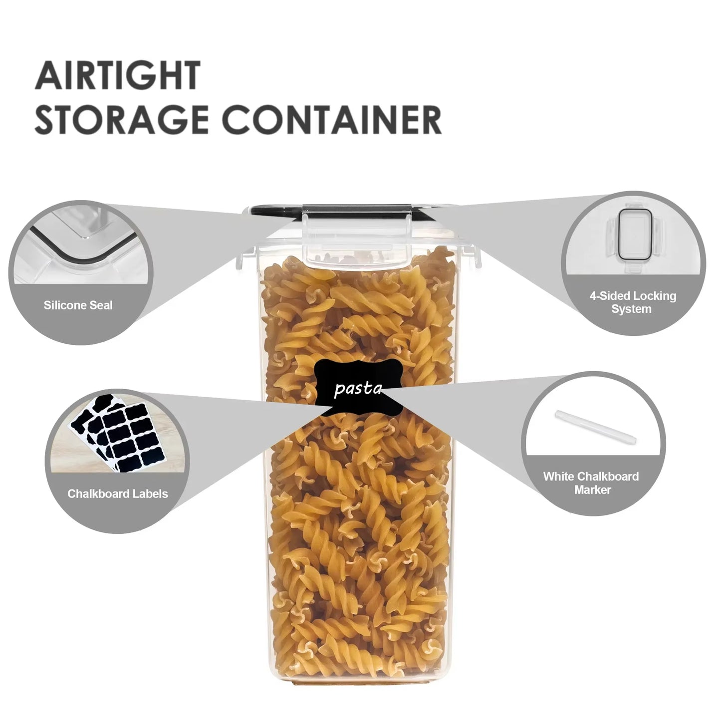 7Pcs Container for Food Storage Set Kitchen Food Container Large Food Storage Containers Box Kitchen Organizer Multigrain