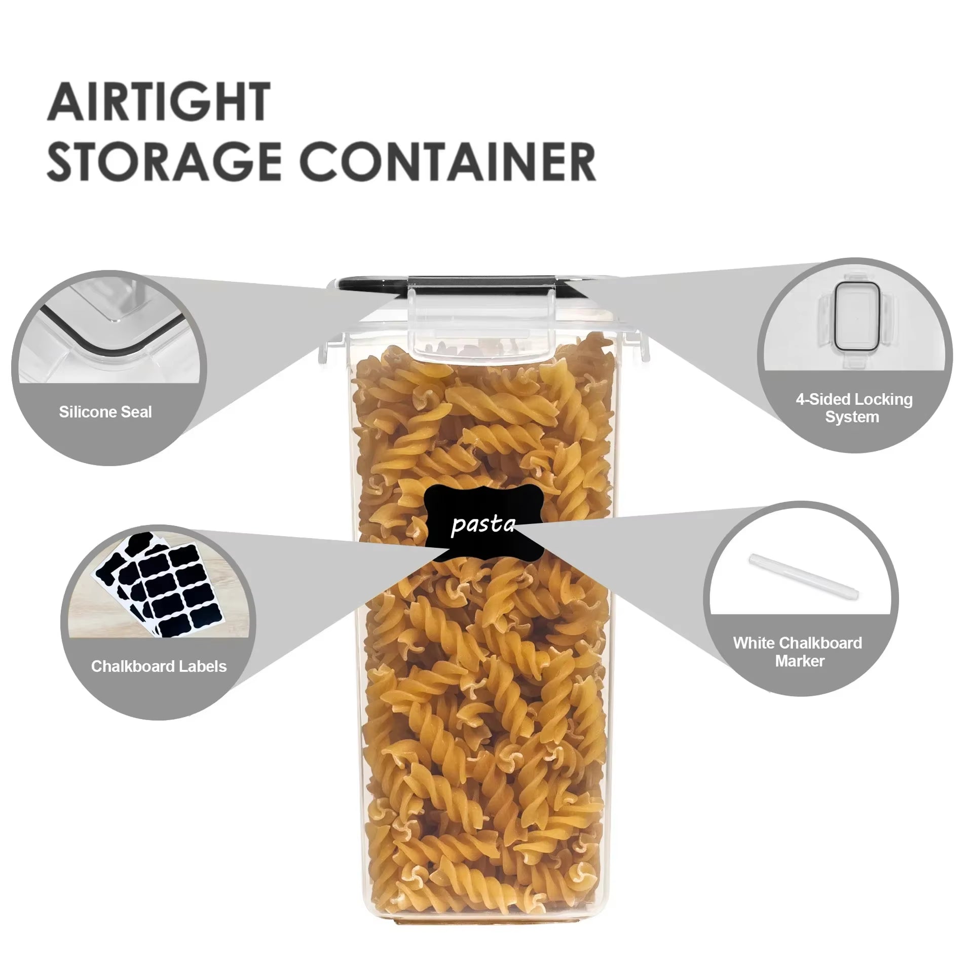 7Pcs Container for Food Storage Set Kitchen Food Container Large Food Storage Containers Box Kitchen Organizer Multigrain
