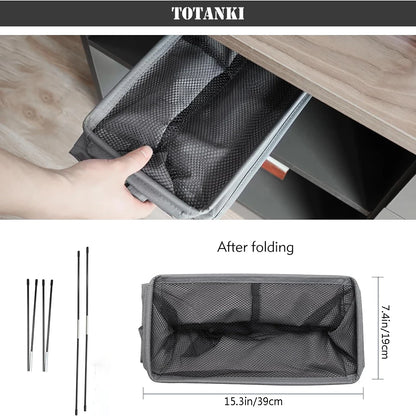 22" Rolling Slim Laundry Basket on Wheels, Foldable Laundry Hamper with Handle, Collapsible Laundry Sorter and Organizer