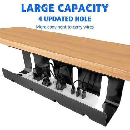 Under Desk Cable Management Tray No Drill Steel Desk Cable Management Tray with Wire Organizer and Desk Cord Organizer