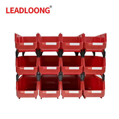 Plastic Stackable Storage Bins Screw Storage Boxes Stackable Bin Parts Storage Organizer Garage Storage Bins (9Pcs)