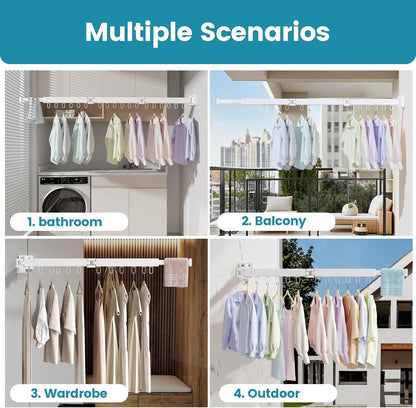 Clothes Drying Rack Wall Mounted, Laundry Drying Rack Collapsible