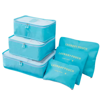 6/8Pcs Set Travel Bag Organizer Clothes Luggage Travel Organizer Blanket Shoes Organizers Bag Suitcase Pouch Packing Cubes