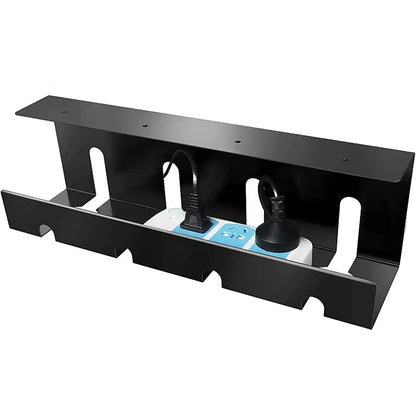 Under Desk Cable Management Tray No Drill Steel Desk Cable Management Tray with Wire Organizer and Desk Cord Organizer