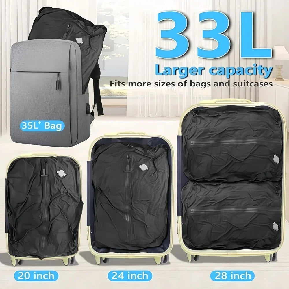 Vacuum Compression Bags for Camping,Travel Vacuum Clothing Storage Bags, Portable Space-Saver, Airtight Seal for Hiking Backpack