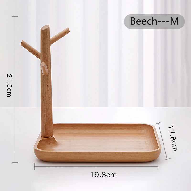 Hemu Key Storage Tray for Entrance Foyer Creative Tree Hanging Shelf Desktop Decoration Living Room Key Hanger Display Frame
