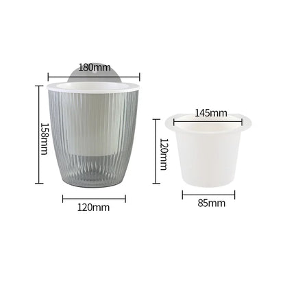 Wall Mounted Plastic Potted Plant Flowerpot Creative Wall Hanging Planter Self Watering Planter Pots Home Wall Decoration